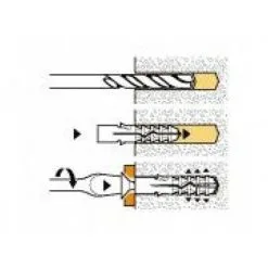 Bidon 1000 Chevilles NYL Avec Collerette SPIT - Ø 8 Mm - L.40 Mm - 055718