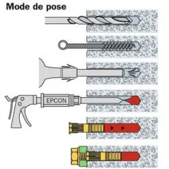 Chevilles Femelle Scellement Chimique Spit ATP Acier Zingué Bichromaté, Ø 12 Mm, Longueur 75 Mm, Boîte De 10 Chevilles -SPIT Soldes Magasin 19065430 3