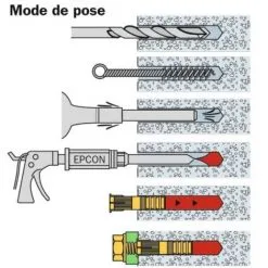 Chevilles Femelle Scellement Chimique Spit ATP Acier Zingué Bichromaté, Ø 10 Mm, Longueur 65 Mm, Boîte De 10 Chevilles -SPIT Soldes Magasin 47374441 3